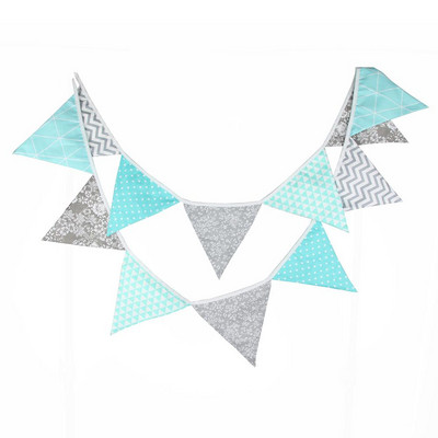 12 steaguri 3,2 m Fanion de decorare Banner Bunting Flori nordice Steagul de hârtie Petrecere Ghirlandă Clopoțel Naștere Decorare nuntă Petrecere