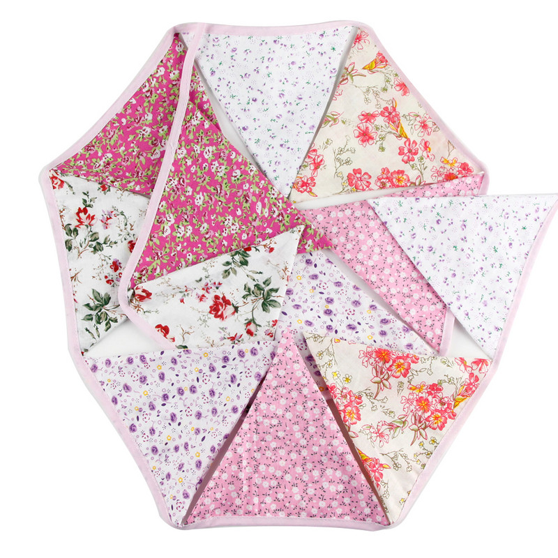 12 steaguri 3,2 m Fanion de decorare Banner Bunting Flori nordice Steagul de hârtie Petrecere Ghirlandă Clopoțel Naștere Decorare nuntă Petrecere