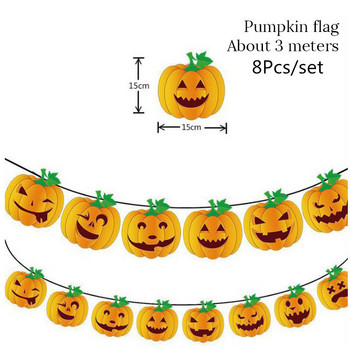 3m Halloween Decoration Horror Pumpkin Bunting Flag Props Banner Ghost Garland Halloween Party Supplies