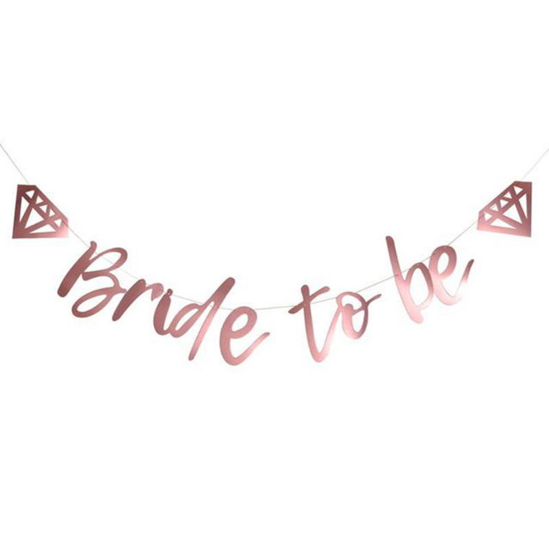 1 set Mireasa sa fie banner steaguri din aur trandafir pentru petrecerea burlacilor Petrecerea burlacilor dus de nunta petrecere de logodna nunta dus