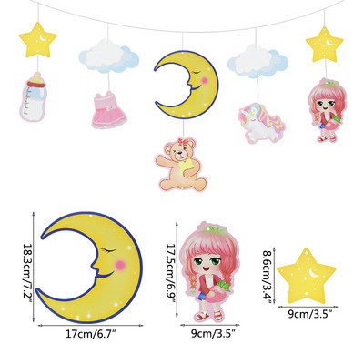 Animal Cartoon Banner γενεθλίων Κορίτσια Αγόρια Χαρτί Γιρλάντα 1ου Γενέθλια Μονόκερος Δεινόσαυρος Πάρτι Baby Shower Bunting Garland Flags