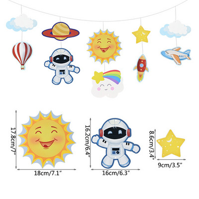 Animal Cartoon Banner γενεθλίων Κορίτσια Αγόρια Χαρτί Γιρλάντα 1ου Γενέθλια Μονόκερος Δεινόσαυρος Πάρτι Baby Shower Bunting Garland Flags