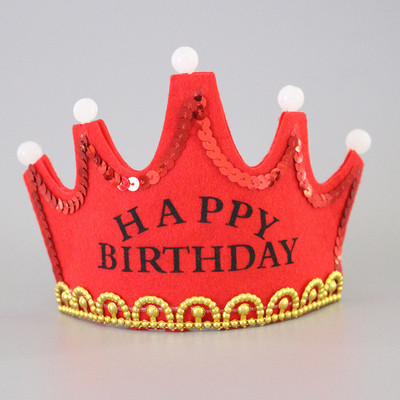 LED su gimtadienio vakarėliu karaliaus princesės princo karūnos kepuraitės švytinčios galvos apdangalas Kūdikių dušas berniukui mergaitei vaikams kalėdinės dekoracijos reikmenys