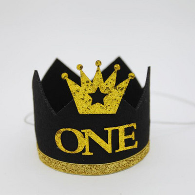 1 vnt. Gimtadienio kepurių dekoro kepuraitė Pirmojo gimtadienio kepurė Princesės berniuko karūna 1 2 3 3 metų gimtadienio dekoracijos
