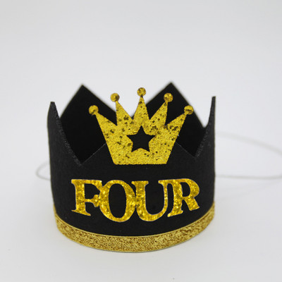 1 vnt. Gimtadienio kepurių dekoro kepuraitė Pirmojo gimtadienio kepurė Princesės berniuko karūna 1 2 3 3 metų gimtadienio dekoracijos