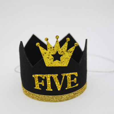 1 vnt. Gimtadienio kepurių dekoro kepuraitė Pirmojo gimtadienio kepurė Princesės berniuko karūna 1 2 3 3 metų gimtadienio dekoracijos