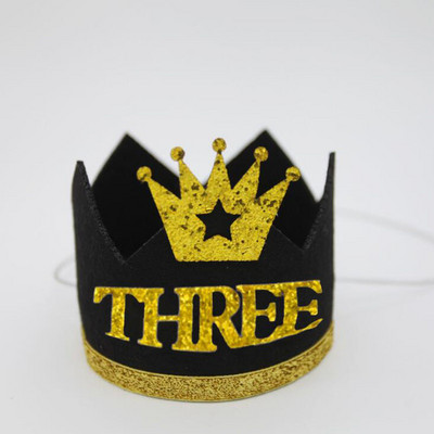 1 vnt. Gimtadienio kepurių dekoro kepuraitė Pirmojo gimtadienio kepurė Princesės berniuko karūna 1 2 3 3 metų gimtadienio dekoracijos