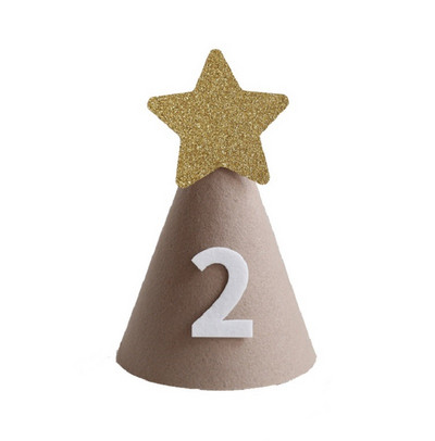 Baby Shower Khaki Kepurė su gimtadieniu Korėjietiško stiliaus vakarėlio kepurė 3 m. Suaugusiųjų gimtadienio kepuraitės Vaikų galvos apdangalai 1. 2 d.