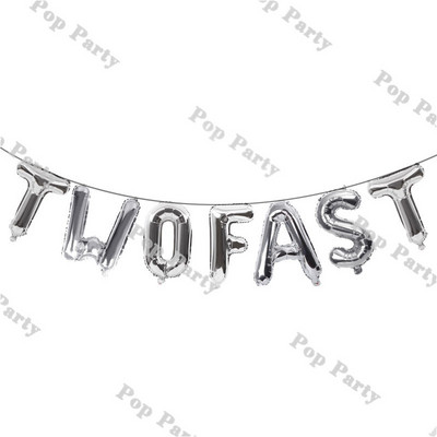 Lipubänner Vintage võidusõiduauto sünnipäevadekoratsiooniga lastele, kaks kiiret / Vroomi rippuv lipp Must-valge võidusõiduauto esimese/teise osapoole tarvikud