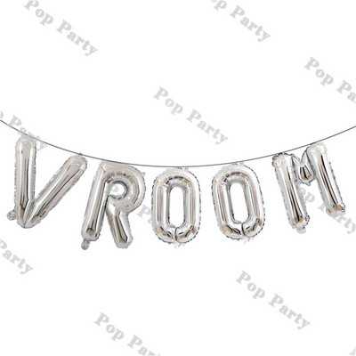 Lipubänner Vintage võidusõiduauto sünnipäevadekoratsiooniga lastele, kaks kiiret / Vroomi rippuv lipp Must-valge võidusõiduauto esimese/teise osapoole tarvikud