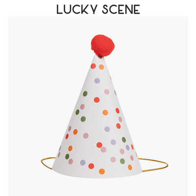 Pălării de petrecere de aniversare Con de hârtie Pompoane din pâslă Artizanat pentru copii Adulti Accesorii pentru costume de petrecere Culori asortate S00958