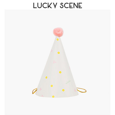 Pălării de petrecere de aniversare Con de hârtie Pompoane din pâslă Artizanat pentru copii Adulti Accesorii pentru costume de petrecere Culori asortate S00958