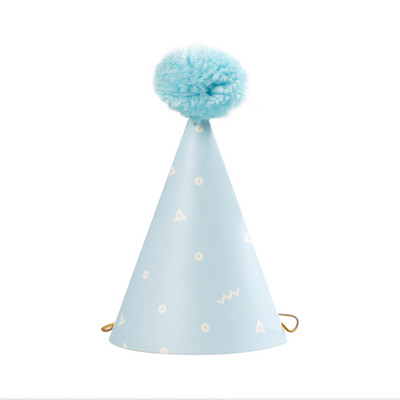 Pălării de petrecere de aniversare Con de hârtie Pompoane din pâslă Artizanat pentru copii Adulti Accesorii pentru costume de petrecere Culori asortate S00958