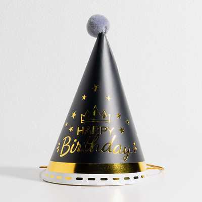 Pălării de petrecere de aniversare Con de hârtie Pompoane din pâslă Artizanat pentru copii Adulti Accesorii pentru costume de petrecere Culori asortate S00958