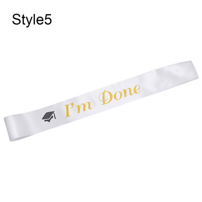 2022. aasta koolilõpetamise vöö kuldne sädelev kiri "lõpetasin" Satiinist lõpetaja kingitus pidulikuks fotorekvisiidiks, stiilne lõpupeoks