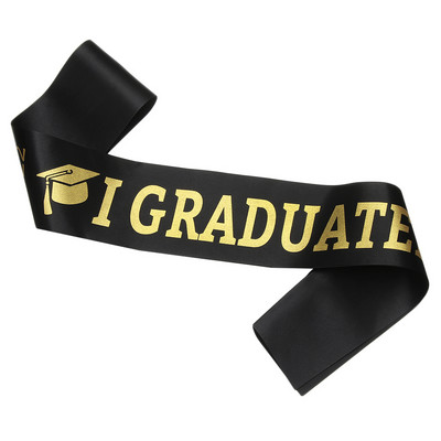 2022. aasta koolilõpetamise vöö kuldne sädelev kiri "lõpetasin" Satiinist lõpetaja kingitus pidulikuks fotorekvisiidiks, stiilne lõpupeoks