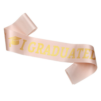 2022. aasta koolilõpetamise vöö kuldne sädelev kiri "lõpetasin" Satiinist lõpetaja kingitus pidulikuks fotorekvisiidiks, stiilne lõpupeoks