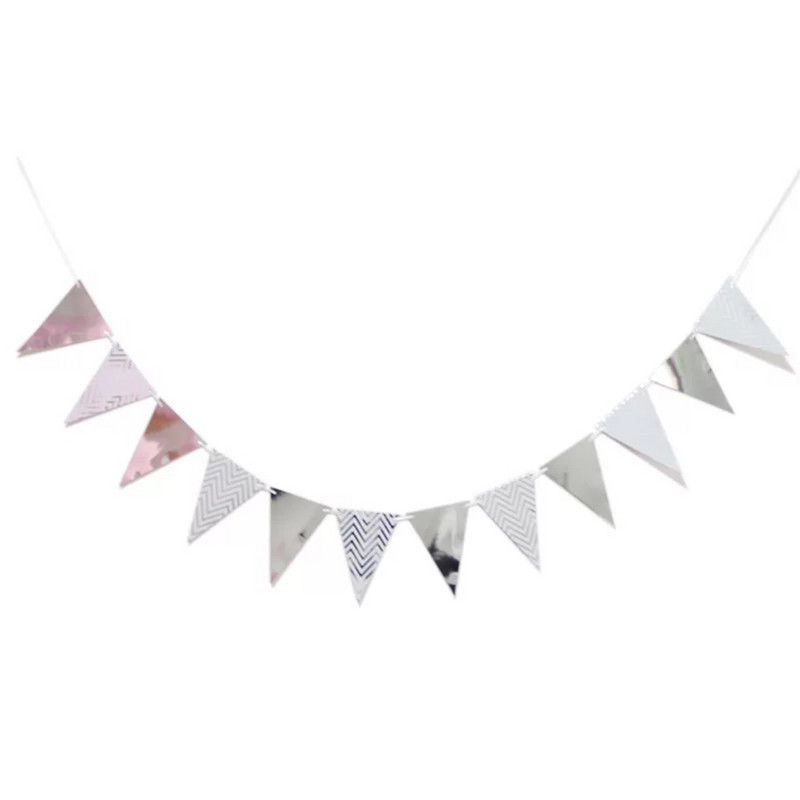 12 steaguri 18 cm Ghirlande din aur trandafir Banneruri pentru zi de naștere Fanion pentru Baby Shower Ghirlande de nuntă Steaguri Articole pentru decorare pentru petreceri