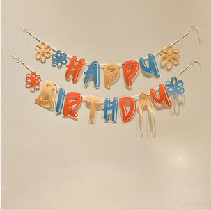 INS Boy Birthday Party Καφέ Γιρλάντα Κορεάτικου στιλ Banner για τα πρώτα γενέθλια Non Woven Flower Hanging