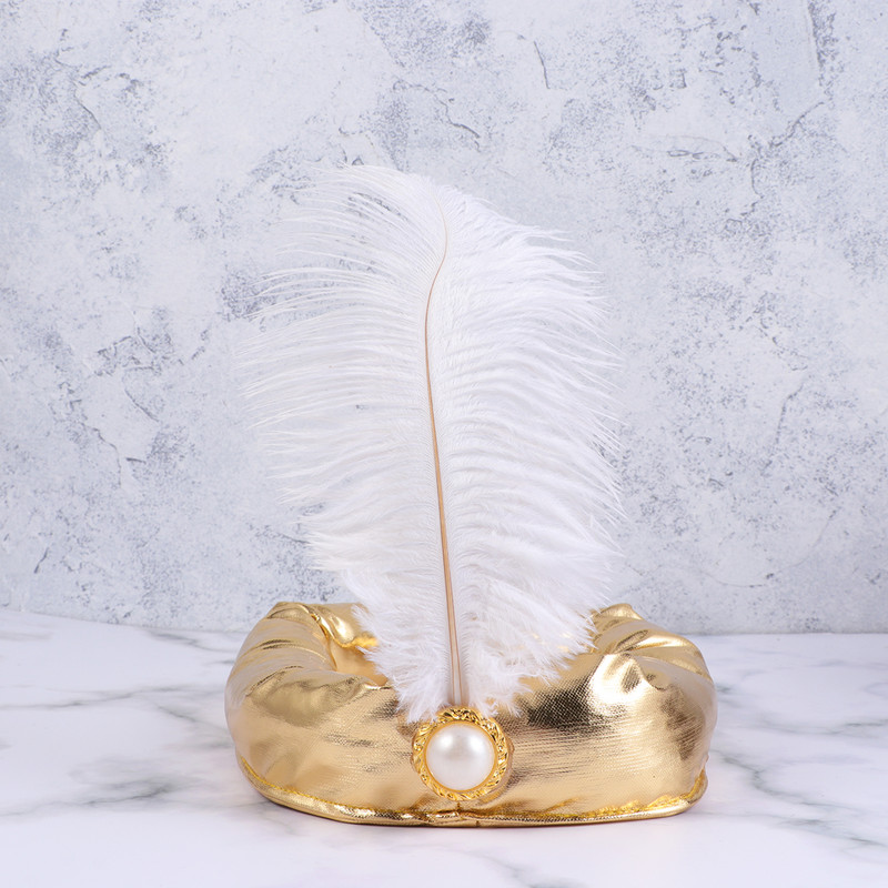 Halloween Kings Hat индийски султан принц шапка арабски шапки декорация от пера шапка за момчета парти консумативи за косплей 3 цвята