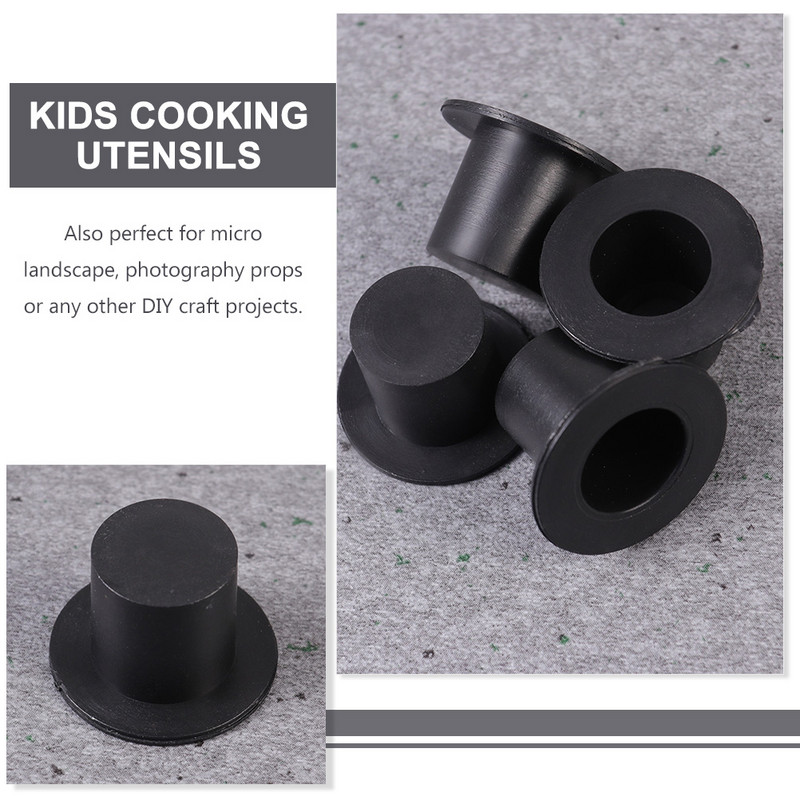 50 tk. Mütsid Minimüts Lumememm Väike miniatuurne peomeisterdus Pisike mustkunstnik Must tarvikud Funktsioon Dekoratiivne Multi Armas Kawaii