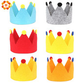 1PC DIY Rođendanska zabava za djevojčice i dječake Netkani šeširi Dječji rođendan Princess Crown Kapa Dekoracije za zabavu Dječje pokloni Traka za glavu