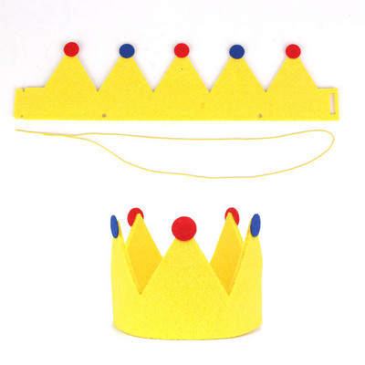 1PC DIY Rođendanska zabava za djevojčice i dječake Netkani šeširi Dječji rođendan Princess Crown Kapa Dekoracije za zabavu Dječje pokloni Traka za glavu