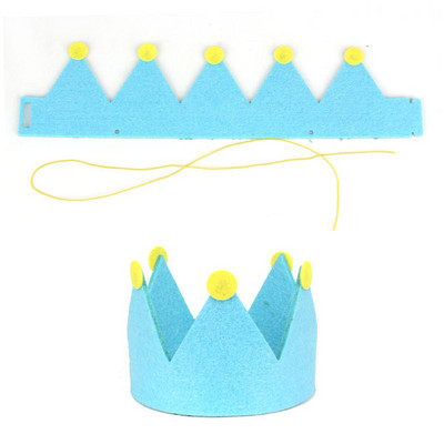 1PC DIY Rođendanska zabava za djevojčice i dječake Netkani šeširi Dječji rođendan Princess Crown Kapa Dekoracije za zabavu Dječje pokloni Traka za glavu