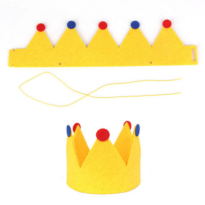 1PC DIY Rođendanska zabava za djevojčice i dječake Netkani šeširi Dječji rođendan Princess Crown Kapa Dekoracije za zabavu Dječje pokloni Traka za glavu