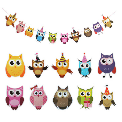 2m Circus Forest Lion Concert Baby Shower Cartoon Animal Garland Paper Banner για παιδιά Προμήθειες για πάρτι γενεθλίων