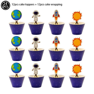 Pălării pentru petrecere de aniversare în spațiu și rachetă Pălărie cu cer înstelat Pălării cu conuri de astronaut Copii bebeluși de un an Pălării de la mulți ani Accesorii pentru petreceri