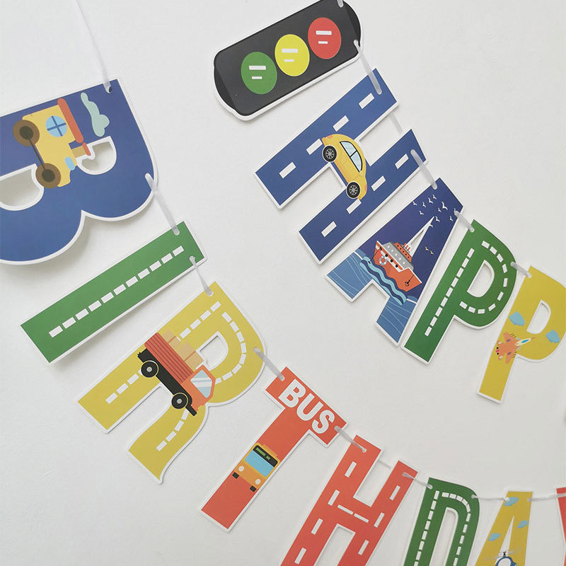 Banner la mulți ani pentru băieți, mașină, avion, navă, transportor, banner, ghirlande, pentru baby shower, decorare pentru petreceri cu tema de ziua de naștere.