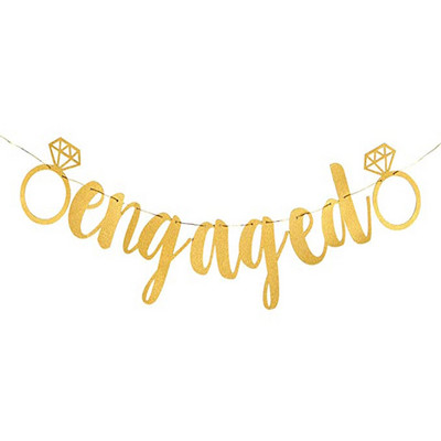 Banner logodnă Decorațiuni pentru petrecerea de logodnă Semn de duș de mireasă Favoruri pentru petrecerea burlacilor Mireasa să fie Decor banner de logodnă