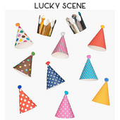 Σετ 10 τμχ Σετ συλλεκτικά καπέλα και στέμμα για πάρτι γενεθλίων για παιδιά ή ενήλικες Αξεσουάρ κοστουμιών Διάφορα χρώματα S00233