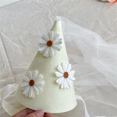 1 τμχ New INS Kids 1ο 2ο 3ο πάρτι γενεθλίων Daisy Hat Baby Girl Daisy Theme Party Καπέλο Διχτυωτό Διακοσμήσεις κεφαλής Atmosphere Props