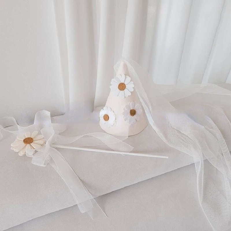 1 τμχ New INS Kids 1ο 2ο 3ο πάρτι γενεθλίων Daisy Hat Baby Girl Daisy Theme Party Καπέλο Διχτυωτό Διακοσμήσεις κεφαλής Atmosphere Props