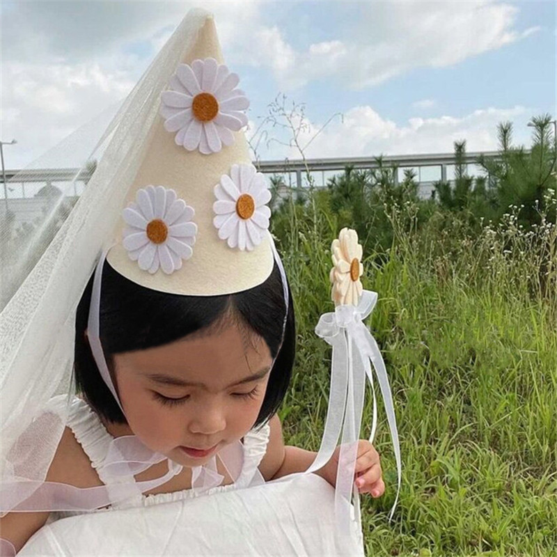 1 τμχ New INS Kids 1ο 2ο 3ο πάρτι γενεθλίων Daisy Hat Baby Girl Daisy Theme Party Καπέλο Διχτυωτό Διακοσμήσεις κεφαλής Atmosphere Props
