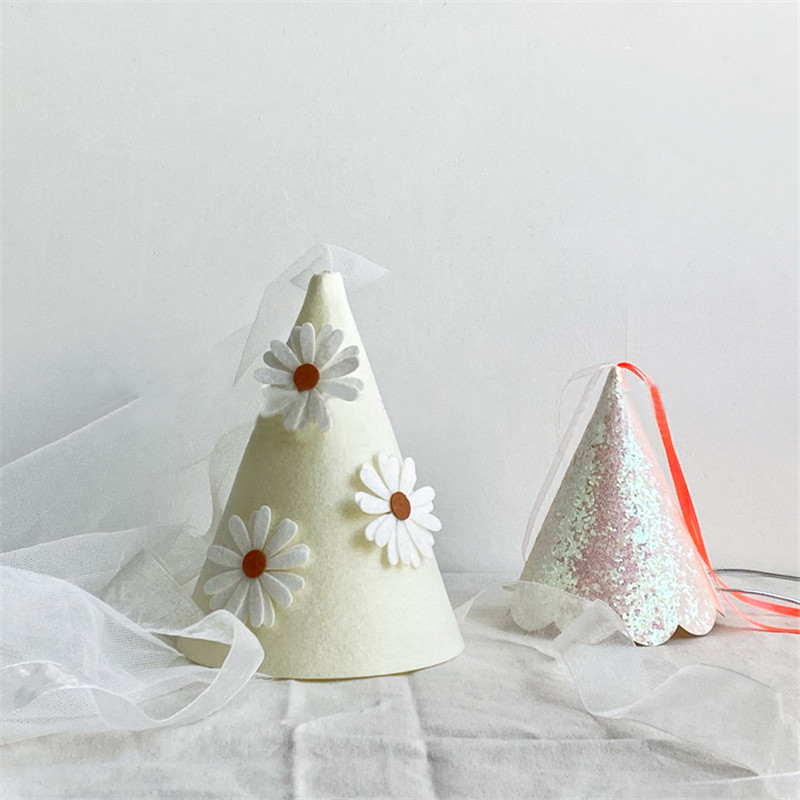 1 τμχ New INS Kids 1ο 2ο 3ο πάρτι γενεθλίων Daisy Hat Baby Girl Daisy Theme Party Καπέλο Διχτυωτό Διακοσμήσεις κεφαλής Atmosphere Props