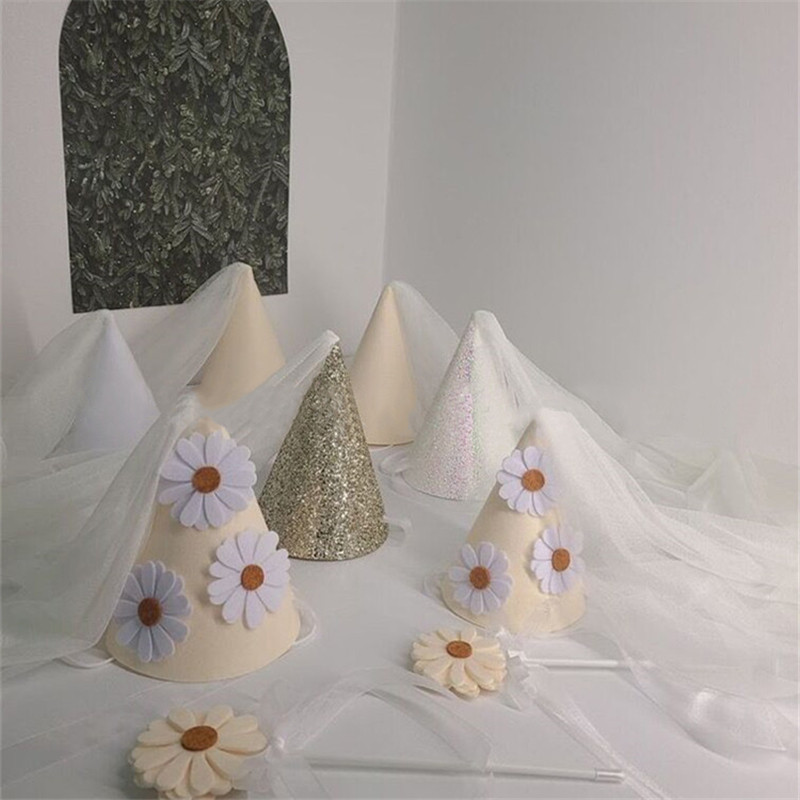 1 τμχ New INS Kids 1ο 2ο 3ο πάρτι γενεθλίων Daisy Hat Baby Girl Daisy Theme Party Καπέλο Διχτυωτό Διακοσμήσεις κεφαλής Atmosphere Props