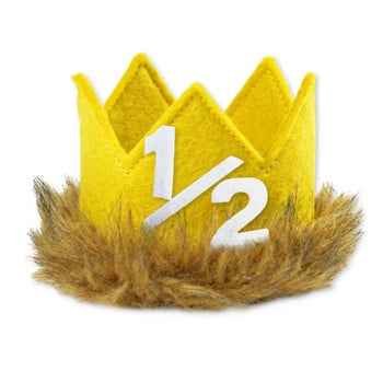 Καπέλα γενεθλίων μωρού 1/2ο 1ο 2ο 3ο 4ο 5ο Wild One Birthday Crown Kid Boy Headband Jungle Animal Party Baby Shower Decoration