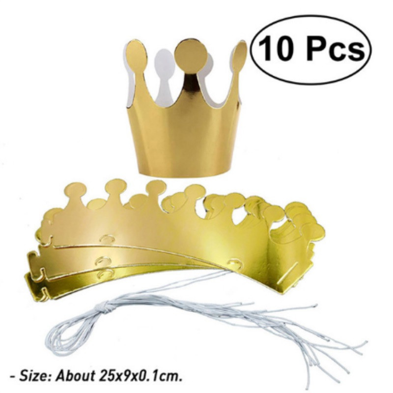 10 bucăți pălărie de aniversare pentru copii, pălării de hârtie pentru mulți ani, decorațiuni de petrecere a coroanei prințesei pentru băieți, fete, decorațiuni pentru petrecerea de aniversare