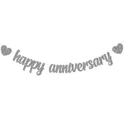 Banner pentru mulți ani Banner cu inimă cu sclipici auriu pentru decorațiuni pentru petreceri de nuntă