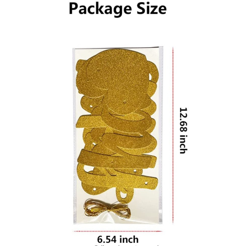 Banner pentru mulți ani Banner cu inimă cu sclipici auriu pentru decorațiuni pentru petreceri de nuntă