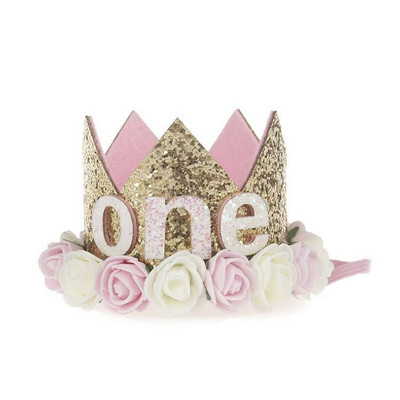 Pălărie pentru petrecere de aniversare pentru bebeluși, băieți, fete, coroană prințesă, numărul 1, 2 ani, decorațiuni pentru ziua de naștere, pentru baby shower, pentru copii