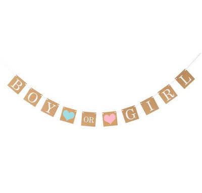 Banner cu bunting nou pentru petrecere, consumabile pentru evenimente, băiat sau fată, baby shower, petrecere de nuntă, ghirlandă suspendată, festival, dezvăluire de gen