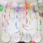 6 bucăți colorat spirală pandantiv tavan agățat ghirlanda PVC vârtej banner pentru nunta, petrecere de aniversare, acasă, sufragerie decor