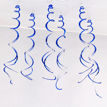 6 τμχ Πολύχρωμο σπειροειδές κρεμαστό ανώτατο όριο κρεμαστή γιρλάντα PVC Swirl πανό για πάρτι γενεθλίων γάμου Διακόσμηση σαλονιού σπιτιού