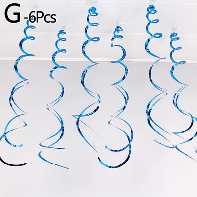 6 bucăți colorat spirală pandantiv tavan agățat ghirlanda PVC vârtej banner pentru nunta, petrecere de aniversare, acasă, sufragerie decor