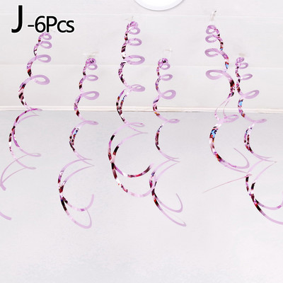 6 bucăți colorat spirală pandantiv tavan agățat ghirlanda PVC vârtej banner pentru nunta, petrecere de aniversare, acasă, sufragerie decor