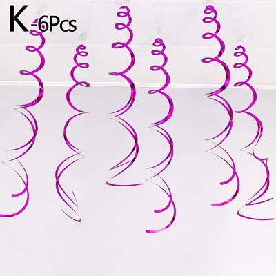 6 bucăți colorat spirală pandantiv tavan agățat ghirlanda PVC vârtej banner pentru nunta, petrecere de aniversare, acasă, sufragerie decor